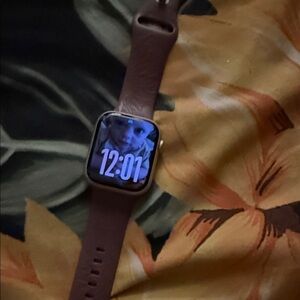 Apple Smartwatch with Brown Strap